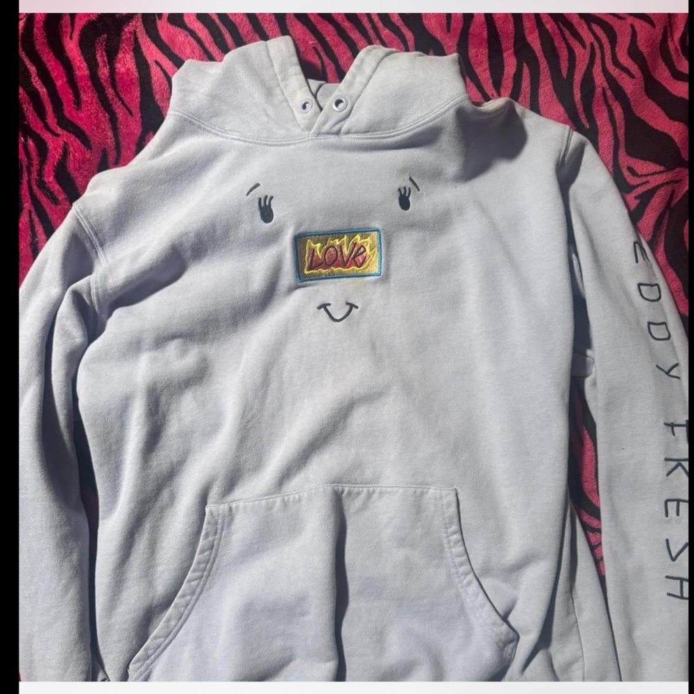 Teddy Fresh Periwinkle Hoodie with Love Smiley Graphic
